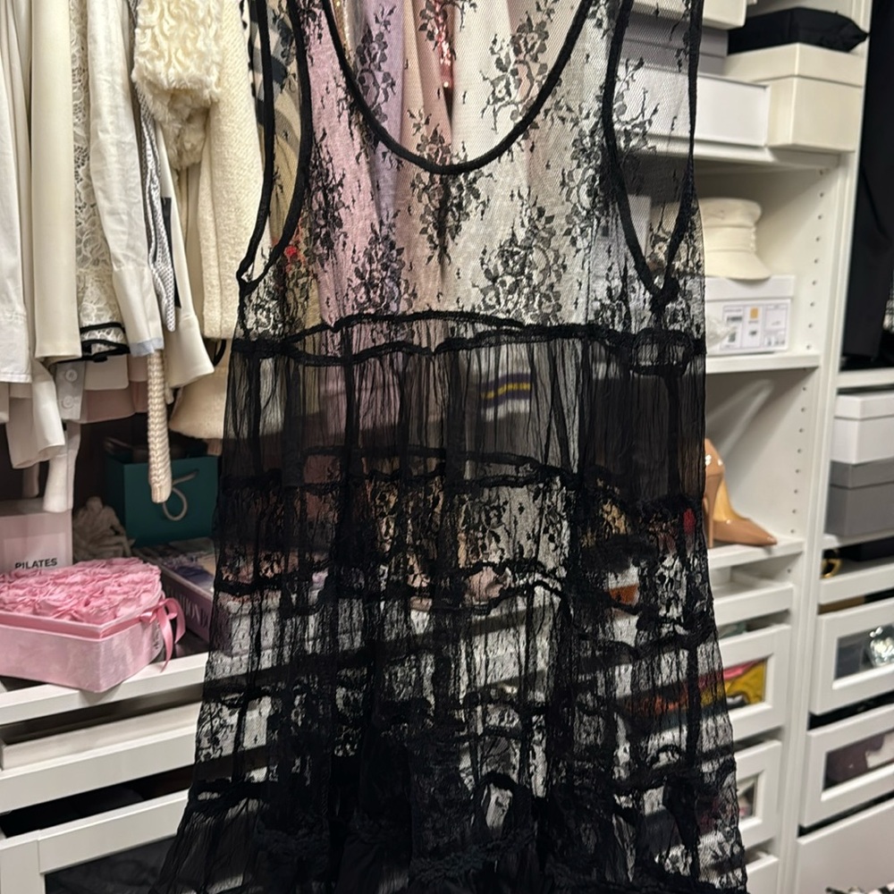Black lace coverup from See You Monday - S
